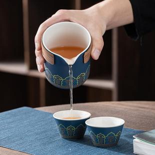 直销旅行皮包复古陶瓷茶具礼品套装 新款 古风复古文创公司年会活动