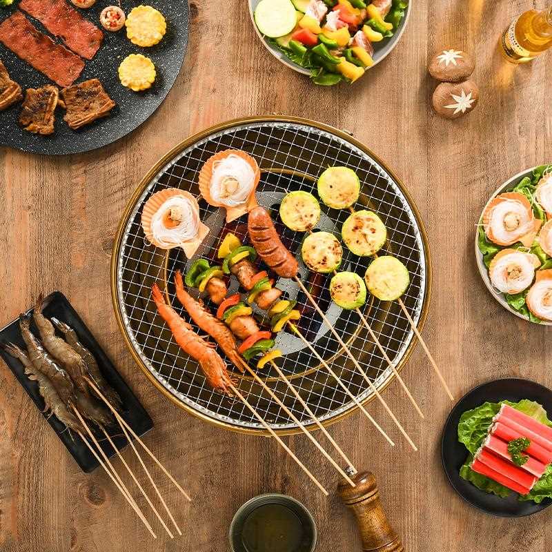 新款直销韩式碳烤炉家用烤鱼炉日式烧烤炉烤肉锅木炭烤肉炉圆形炭