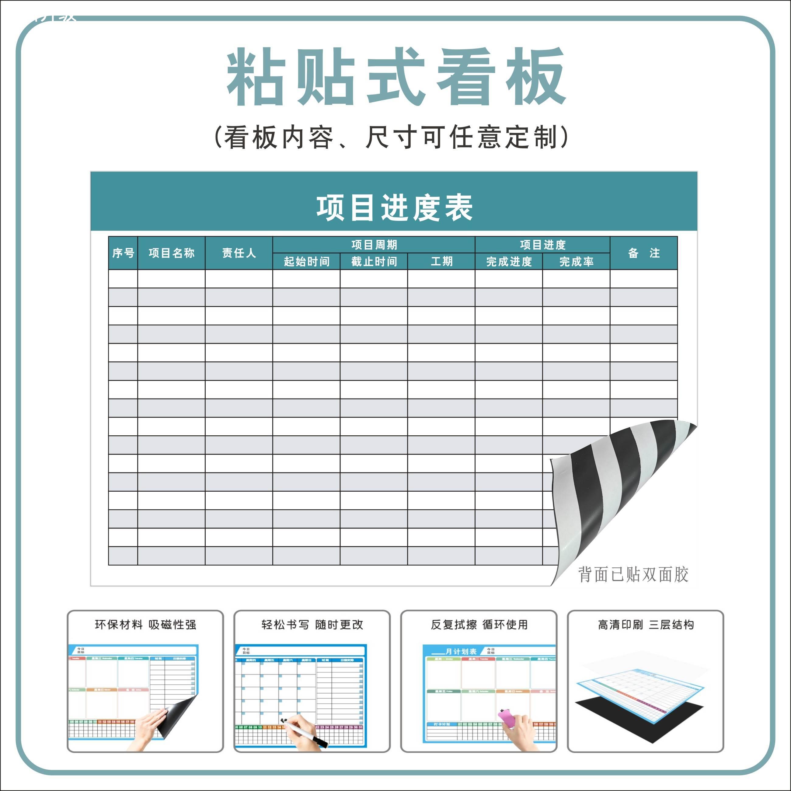 新款工厂项目车间研发生产交付施工进度表看板工程工期员工考勤表
