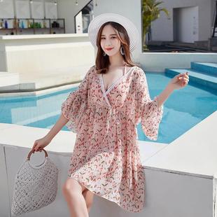 泳衣女款 高顏值大碼 泳衣女胖mm遮肚顯瘦罩衫 比基尼三件套 超好看
