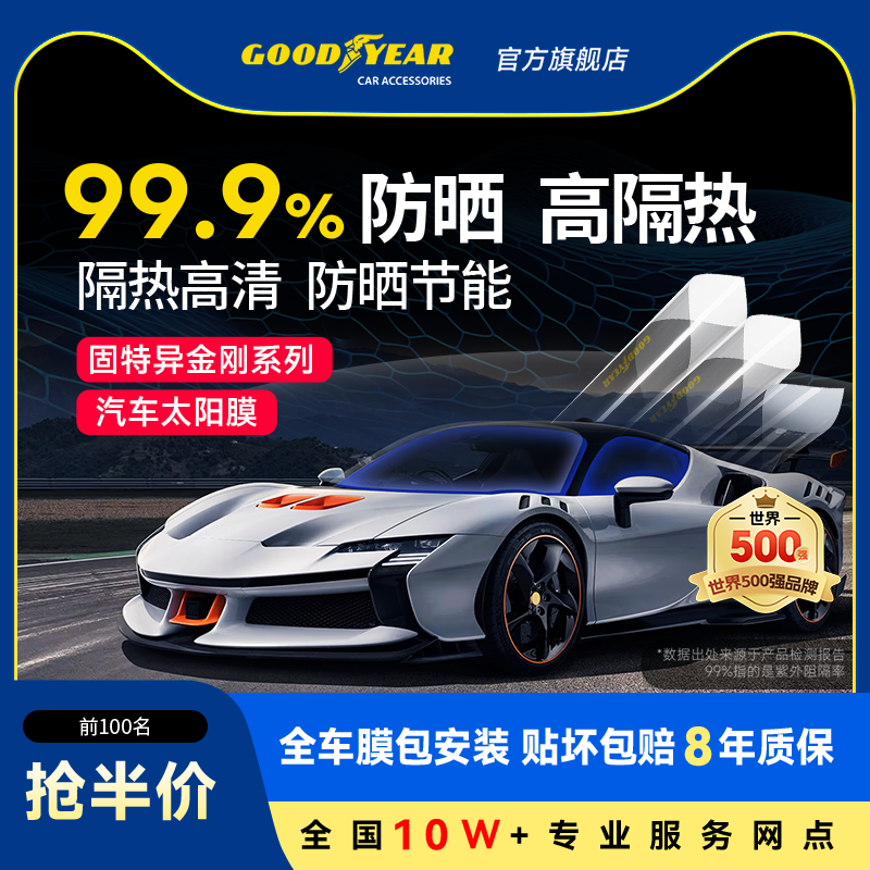 固特异汽车贴膜隔热玻璃膜防爆膜