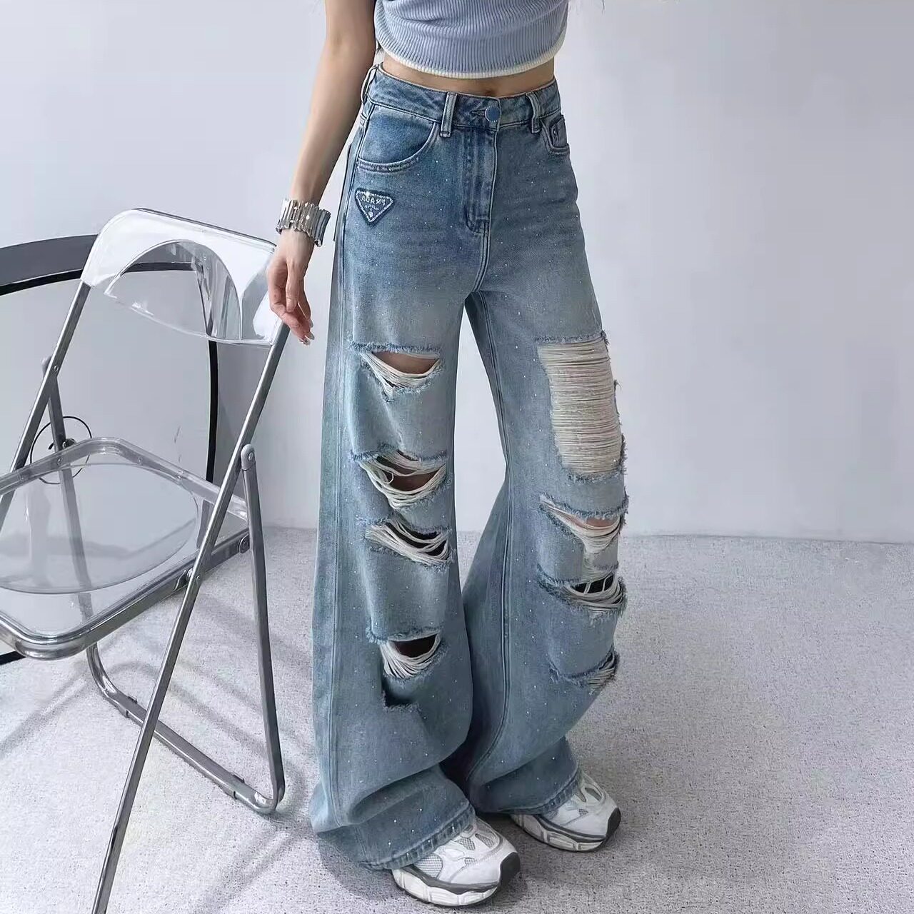 深圳欧货2025新款美式复古牛仔裤