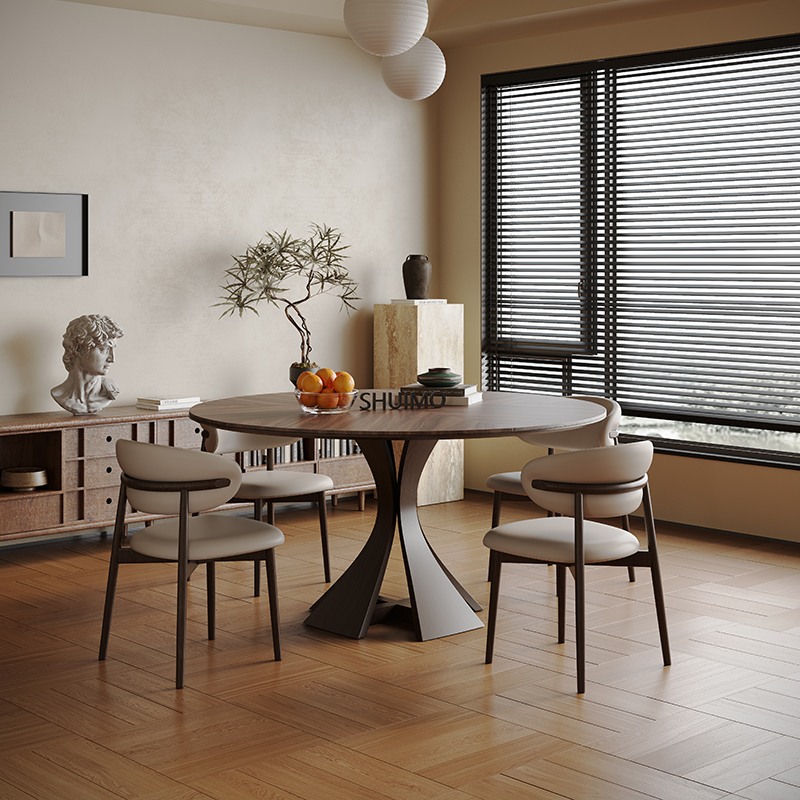 广东佛山德利丰洞石白蜡实木餐桌