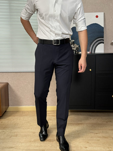 男士直筒修身显瘦西裤