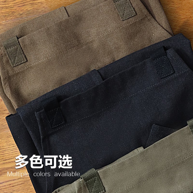 车间干活围裙男士耐磨厚帆布工装定制印字维修工电工专用背带围腰