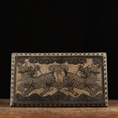 仿古石雕天然青石手工麒麟长桌复古茶席方桌古法工艺制作民俗摆件