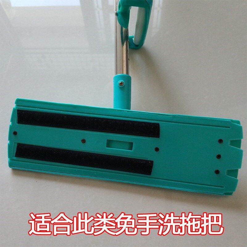 6片装免手洗平板拖把替换布头粘扣式拖把布加厚超吸水平板拖布头