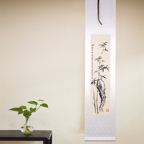 手绘国画梅兰竹菊卷轴挂画客厅书房办公室茶室装饰禅意字画书画