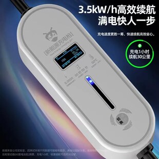 新能源比亚迪特斯极氪深蓝银河L7充电枪家用便携7KW随车充免接地