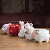 陶瓷生肖猪鸡兔鼠牛龙蛇马羊猴狗存钱罐成人儿童生日创意礼物摆件