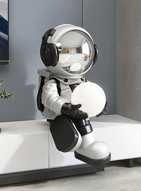 潮玩宇航员摆件客厅电视柜地台灯家居饰品卧室太空人乔迁新居礼品