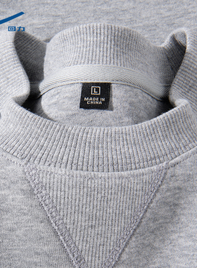 回力麻灰色卫衣男款青少年早秋上学穿搭2025新款重磅秋季上衣男D