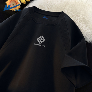 回力男生短袖t恤休闲百搭黑色男士上衣2026新款夏美式半袖男款C