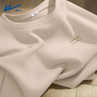 长袖 回力德绒打底衫 男士 上衣高端宽松大码 男加厚休闲高质量男款