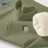 重磅山系立领宽松男士 回力半拉链卫衣男款 加绒加厚美式 上衣秋冬D