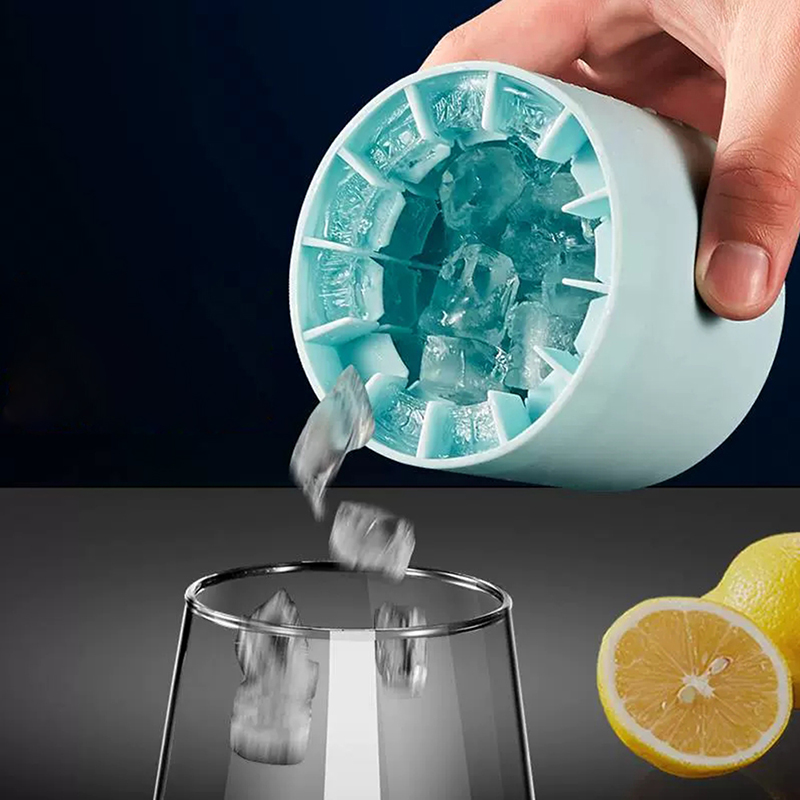 Food Grade Silicone Ice Mold Round Cylinder Ice Cube Making