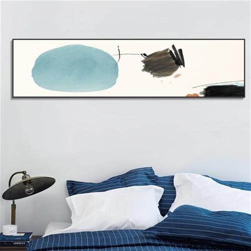 好货客厅装饰画横幅现代简约抽象创意水彩墙画北欧大幅客房主卧床