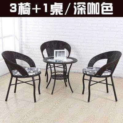 Table three sets of desks and chairs balcony chair living