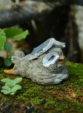 可爱猫头鹰摆件创意仿真动物房间装饰办公桌摆设朋友生日礼物