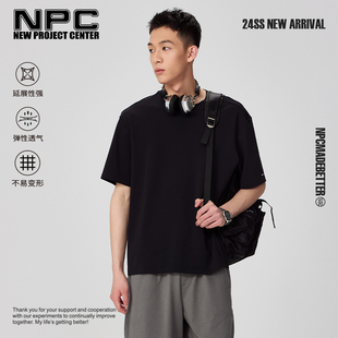 NPC潮牌全衣压胶宽松舒适圆领T恤男潮流logo户外官方假一赔十