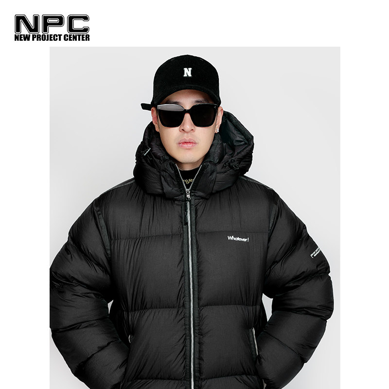 NPC反季福利潘玮柏同款logo绣花连帽面包羽绒服官方正品假一赔十