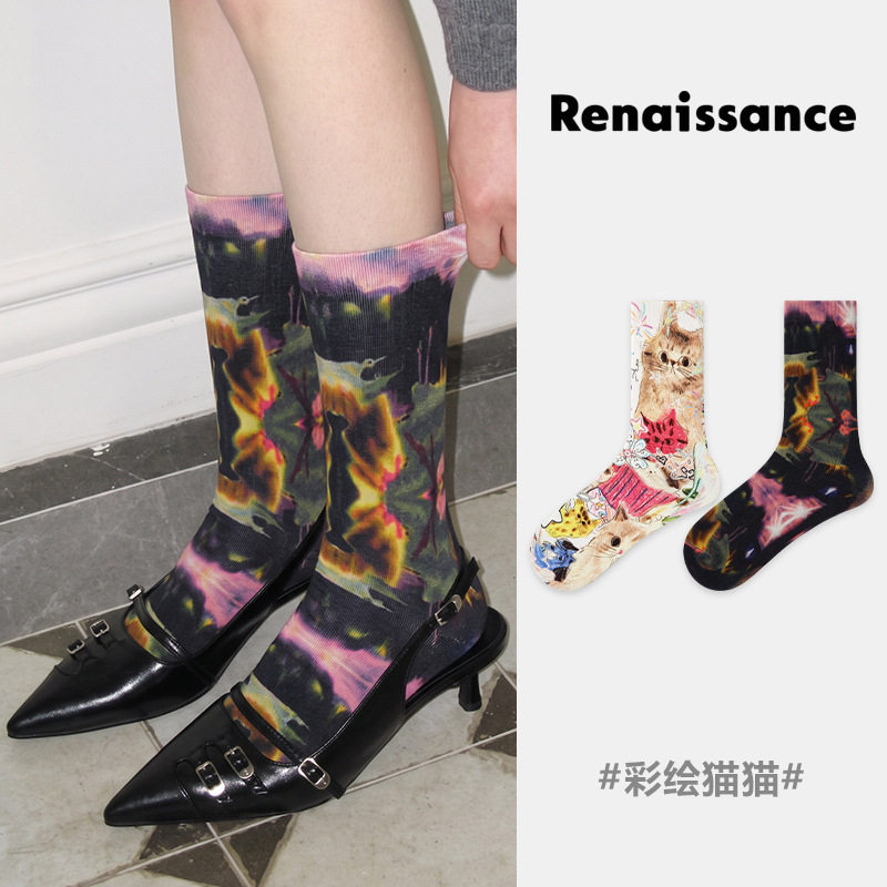 Renaissance原创女袜中筒袜