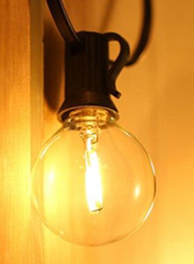 实阳力工厂灯UL美规12V0户外防水GG40灯串40LED台庭院装饰串20+2