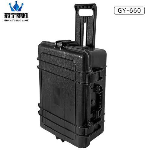 箱AB设强度塑料拉S杆箱带滚轮户外便携工具工业级仪器备手提箱