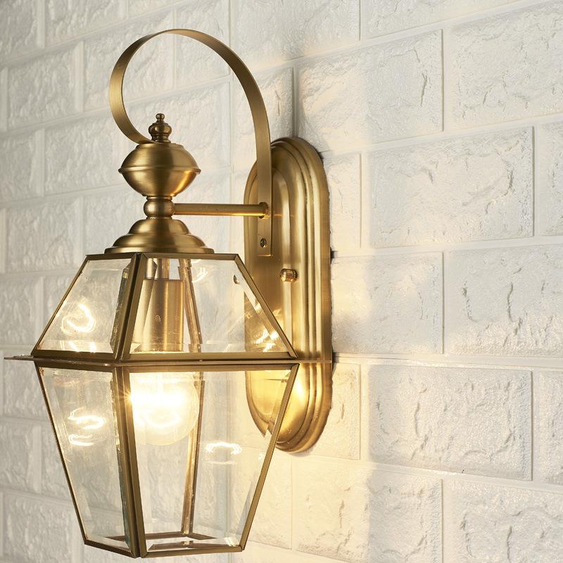 欧L051/L08式户外灯防水庭院别墅柱子室外花壁园全灯铜灯大门口外