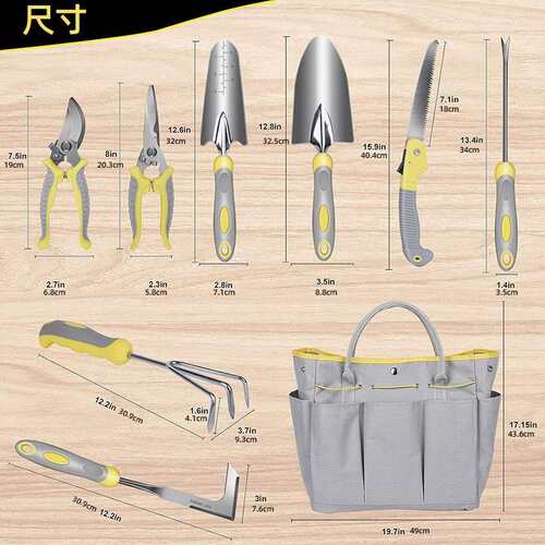 跨境热10件套不锈直钢重型园ZVI艺工具套装家用具园林工套装厂家