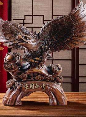 K608新如款上市木纹宏图意展鸿宏图雄鹰摆创意件办公桌书霸气摆桌