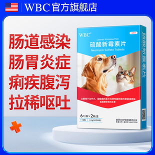 肠胃炎症狗狗猫咪呕吐腹泻拉稀专用消炎药硫酸新霉素片拉肚子止泻