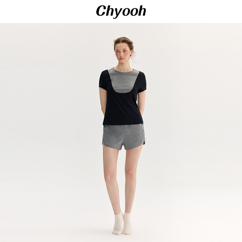 【明星同款】Chyooh池攸匹马棉家居服套装暹罗猫短袖外穿睡衣
