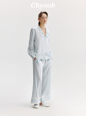 宅女同款Chyooh真丝睡衣秋季新品22姆米100%桑蚕丝高级感睡衣