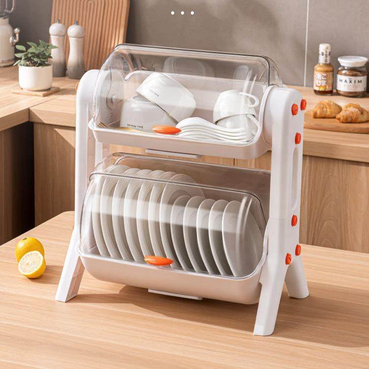 厨房置物架带盖双层水碗架碗筷收装盒碗沥碟盘台面B922-BY碗碟纳,鲜花速递/花卉仿真/绿植园艺,其它园艺用品,淘宝优惠券,粉丝福利购,淘宝优惠卷