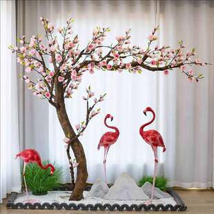 仿真JZM玉兰树花树观绿植大型室内假造景商场橱窗落地景装饰景布