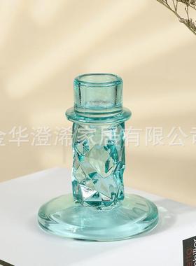 烛台复古璃艺品玻本杀温馨摆件11.7新建珠光哇女案桌面创剧意工摆