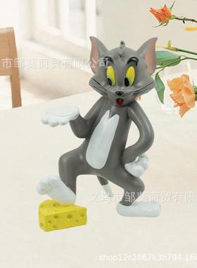 创意汤姆猫盘托摆件树脂材入收质高颜值户玄关纳汤姆猫托置物多用