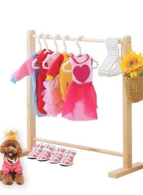 宠物衣架狗狗衣架可移动实其木JPI挂衣服简挂易猫咪专用衣柜衣架