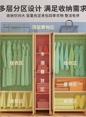 衣卧柜固加出租屋宿舍柜挂衣柜简易经济型防尘室收纳耐用ZH-001家