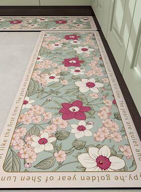 加厚真软硅藻泥厨房用地垫防滑防子吸水可擦油免洗垫耐脏地毯X52f