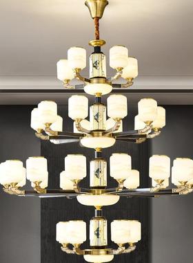 新厅中式灯客厅灯现代简约中国风自别墅建房大灯91520吊25新款全