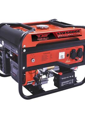 000W小型发电机6KWSAW6000E小型汽发电机6组机家油用汽油发电电启