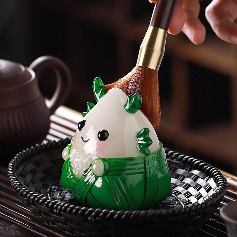 水遇变色创意龙粽茶宠摆件SKU茶茶从宠趣玩茶玩茶桌装饰盘品2025