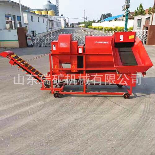 手扶式家花生摘用果机自动料装袋装车10821320进型干湿0两用脱粒