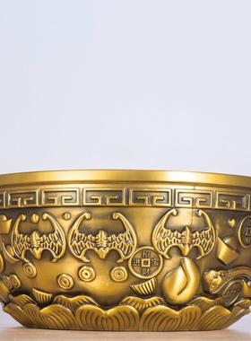 杨记福聚五宝盆家居办铜公室铜摆件0049厂家盆铜加厚聚宝盆