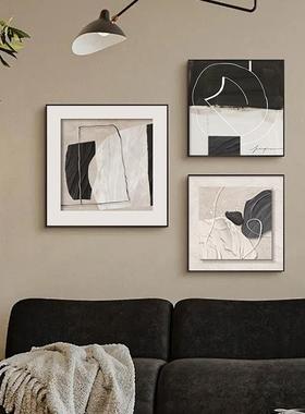 术JK95241抽象艺卧室主床头装饰画现画代简约卧房间壁肌理感卧室