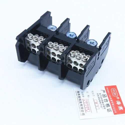 海燕 3进18出导轨式接线端子FJ6D-150-03/18三相十八表户分线端子