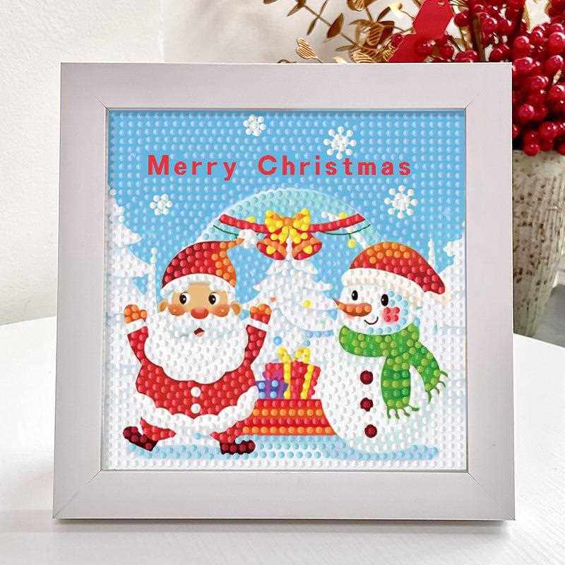 新款直销圣诞快乐钻石贴画儿童手工材料包圣诞树粘钻画跨境亚马逊,居家布艺,钻石绣,淘宝优惠券,粉丝福利购,淘宝优惠卷