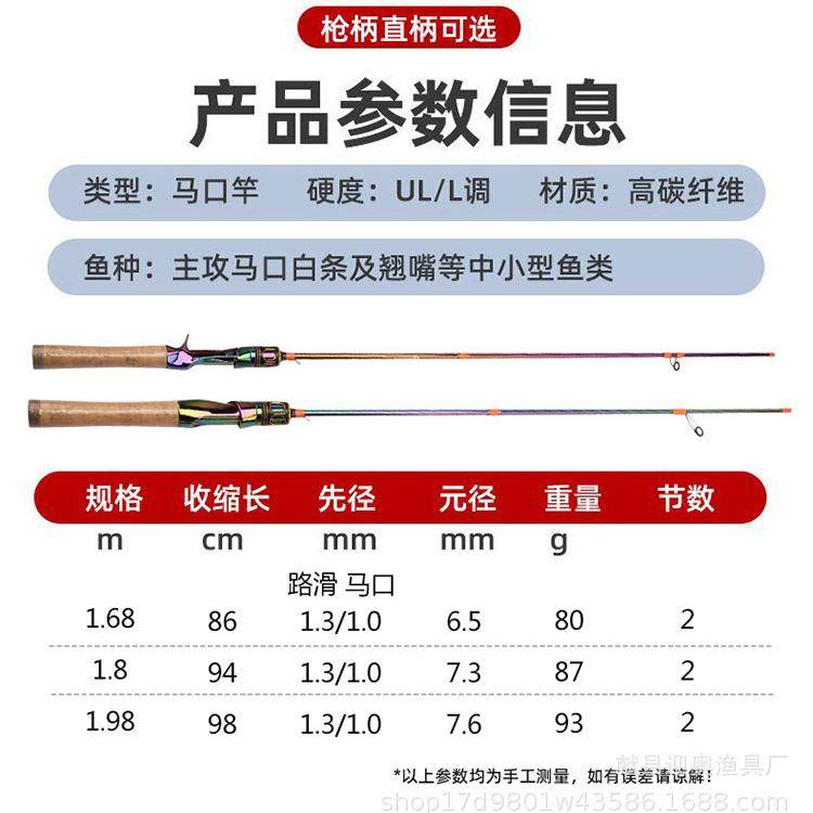 新款直销七彩马口竿UL调超软调碳素路亚竿超轻直柄枪柄实心竿稍路,户外/登山/野营/旅行用品,溪流竿,淘宝优惠券,粉丝福利购,淘宝优惠卷